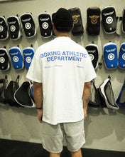 Load image into Gallery viewer, Boxing Athletic Dept Tee - Vintage White/Cobalt Blue
