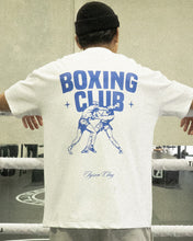 Load image into Gallery viewer, Boxing Club Tee - Vintage White/Cobalt Blue
