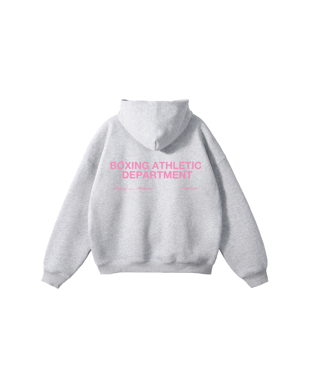 Boxing Athletic Dept Hoodie - Grey Marle/Pink