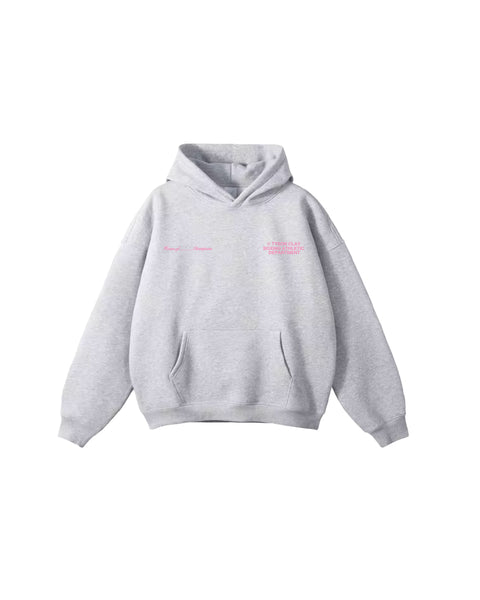 Boxing Athletic Dept Hoodie - Grey Marle/Pink