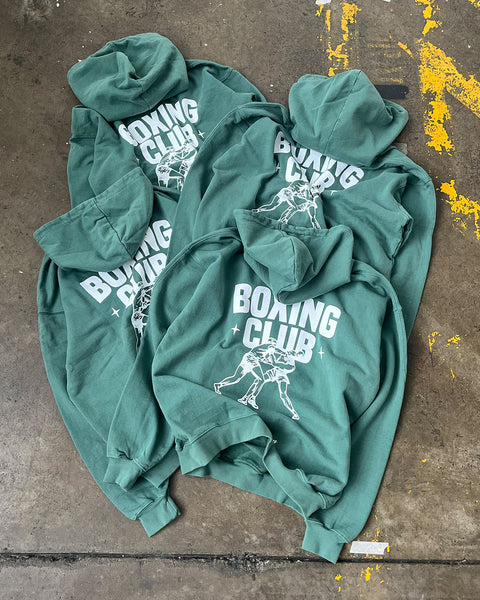 Boxing Club Hoodie - Vintage Washed Green