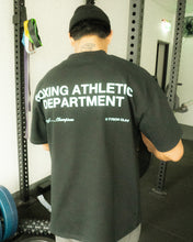 Load image into Gallery viewer, Boxing Athletic Dept Tee - Vintage Black/Tiff Blue
