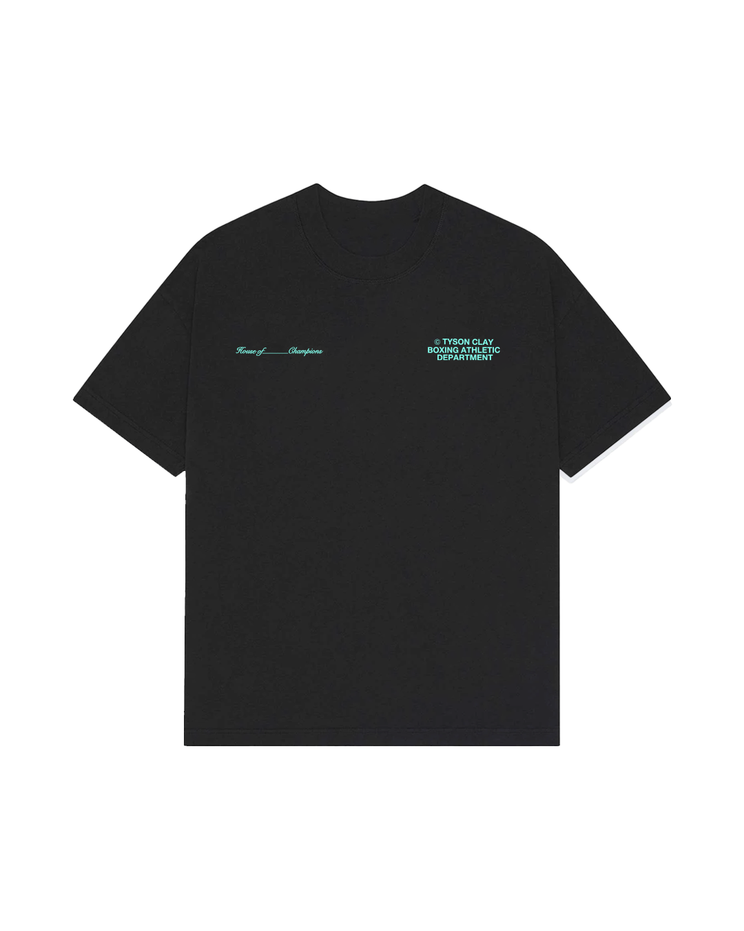 Boxing Athletic Dept Tee - Vintage Black/Tiff Blue – Tyson Clay