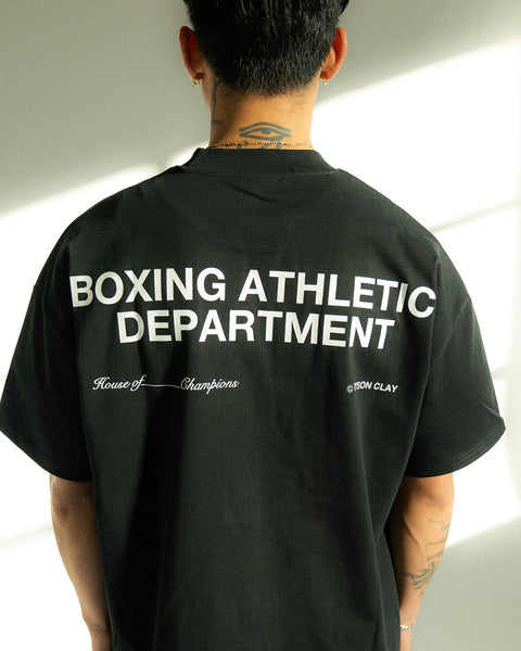 Boxing Athletic Dept Tee - Vintage Black